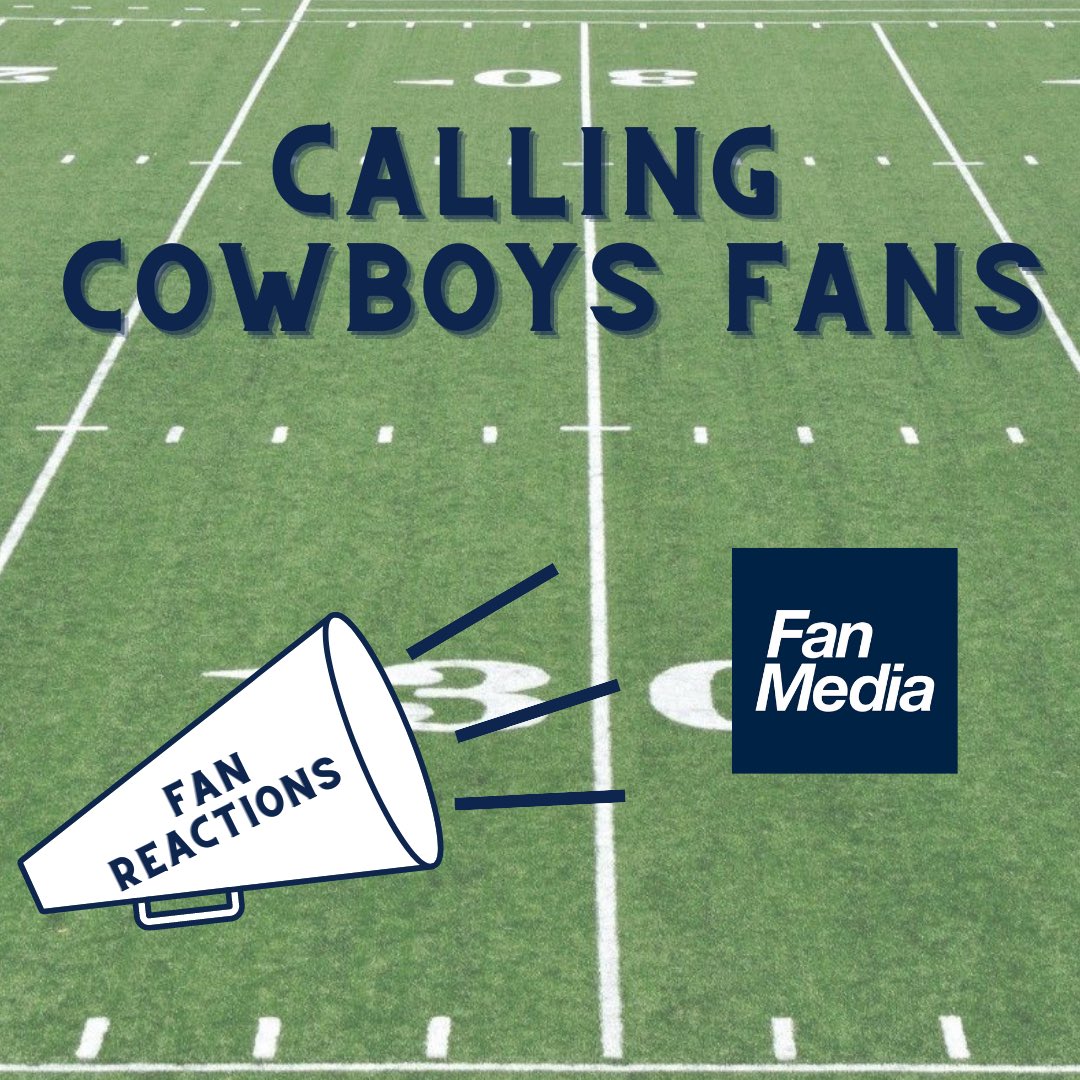 FanMediaNetwork's tweet image. Cowboys fans, you could be selected to get interviewed in our weekly Dallas Cowboys Fan Reaction series for Apple News.

Simply download the Fan Media app and create a profile. apple.co/1HhY2QQ
