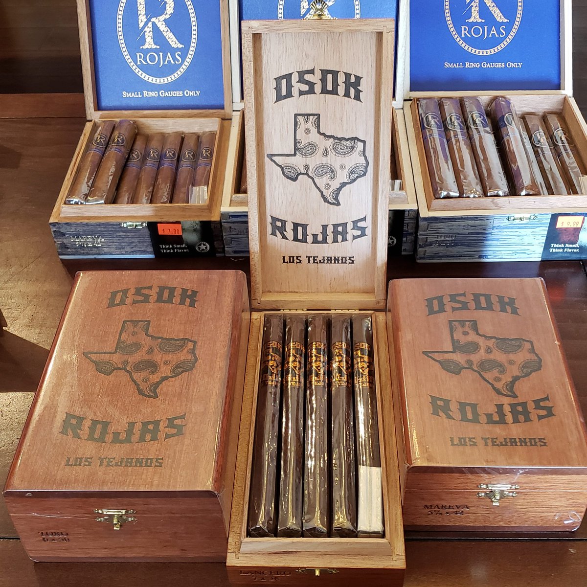 IN STOCK from <a href="/OSOKILL/">Edgar OSOK Hoill</a> and <a href="/RojasCigars/">Noel Rojas</a> it's Los Tejanos. Very limited supply on hand so if you don't want to wait stop in today!