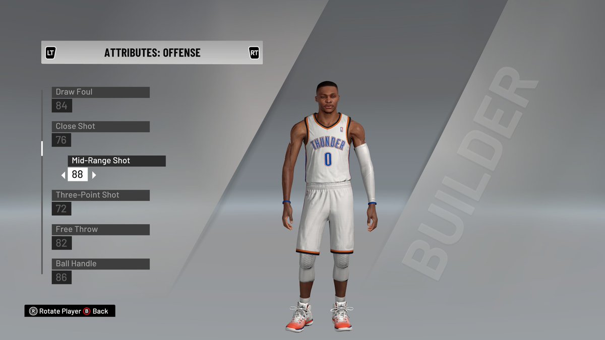 11-12 Westbrook:2K mid range rating: 8897-98 Kobe Bryant:2K mid range rating: 8085-86 Michael Jordan2k mid range rating: 75 #NBA2K21   where accuracy doesn't matter.