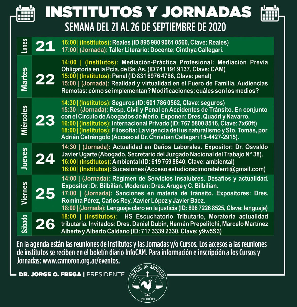 Cerrando este ciclo de conferencias, en los próximos días estaremos conversando sobre los aspectos penales tributarios de la ampliación de la moratoria en el Colegio de Abogados de Morón. Muchas gracias por la invitación!