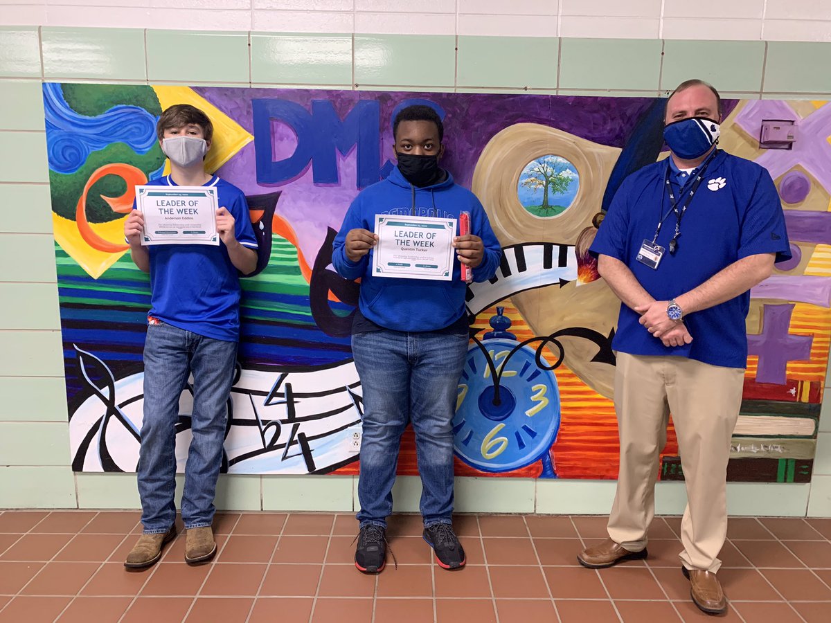 DMS_Tigers's tweet photo. Congratulations to our Leaders of the Week!! 
Traditional School - Anderson Eddins and Quentin Tucker 
Virtual School -Tonaiila Atkins https://t.co/7hMoLfHHad