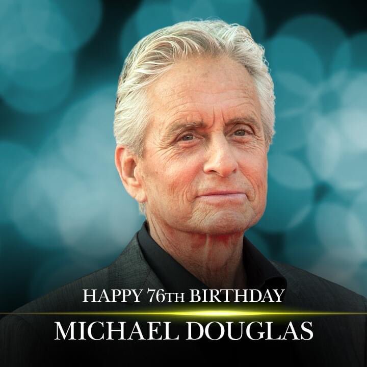 Happy Birthday to legendary Actor Mr Michael Douglas                                    