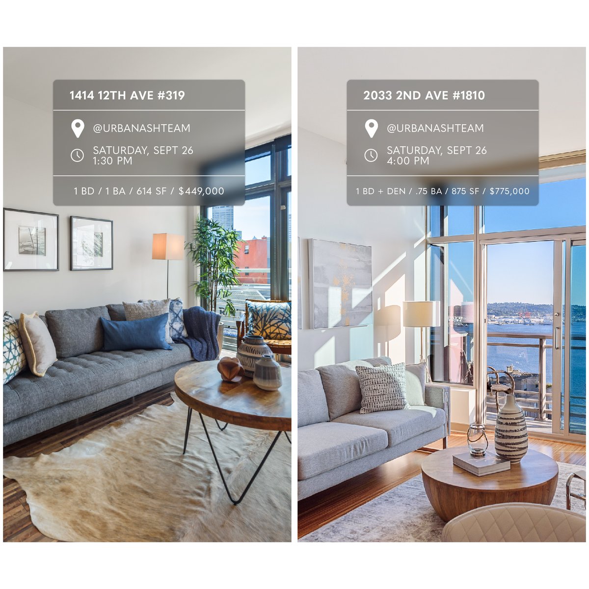 UrbanAshTeam's tweet photo. Set your reminders now to join us for another virtual open house weekend on #InstagramLive! ππ
π² https://t.co/i8sCPIAbUc
#SeattleRealEstate #SeattleOpenHouse #OpenHouse #UrbanAshTeam #Pointe3 https://t.co/DlXcGNwOl3