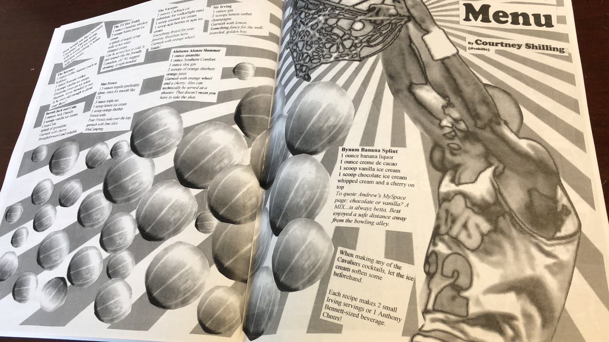 This 4th issue is amazing. I made like 100 photocopies of the ball in this Larry Nance’s dunk and inverted the color, put a vector behind it and then put the extra balls on the preceding pages so it was like he dunked 100 basketballs and you had to go back and find them