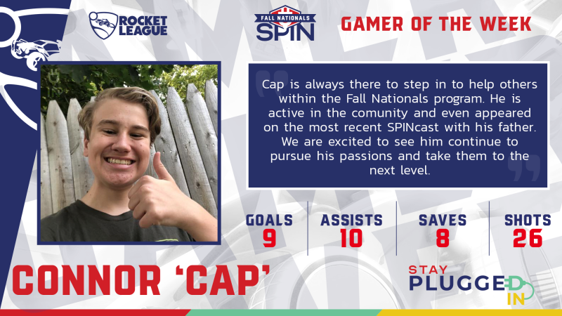 Stay_Plugged_In's tweet image. Presenting our #SPIN Gamer of the Week... Congrats to Connor! 🎉 

His #SPINcast was excellent &amp;amp; he is always willing to help others in our #SPINFallNationals program 👏

Look out next week to see if you&apos;ve won #Gamer of the Week here at #StayPluggedIN!
#Esports | #Charlotte