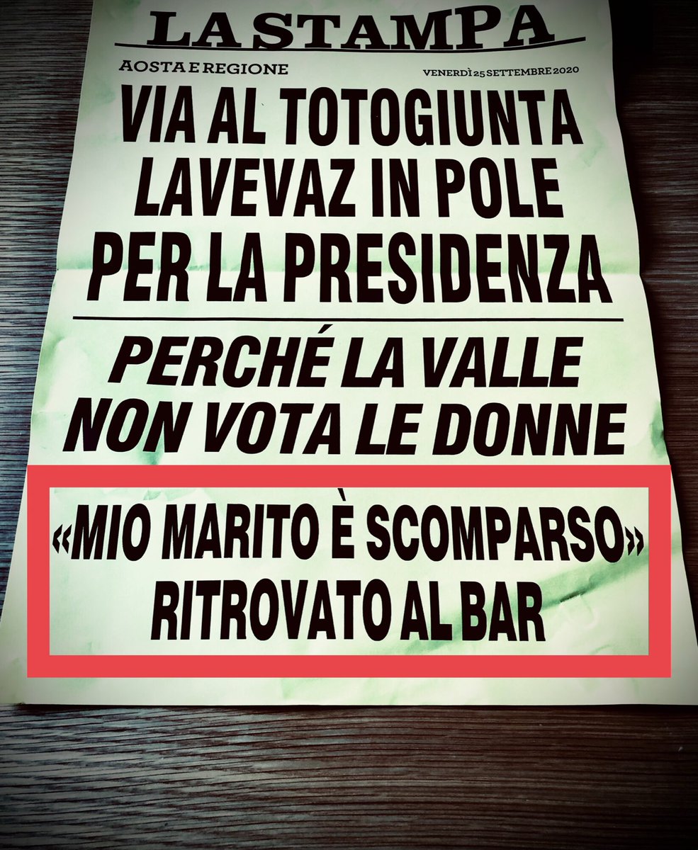 E dalla Valle d’Aosta è tutto, a voi la linea.