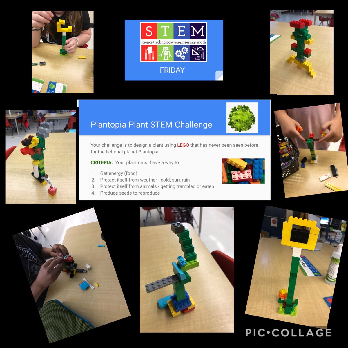 Completed our first Friday STEM Challenge today.  Ss tapped into their creative problem solving to build a newly discovered plant using Lego. We can’t wait to write about their characteristics and share them using a green screen.