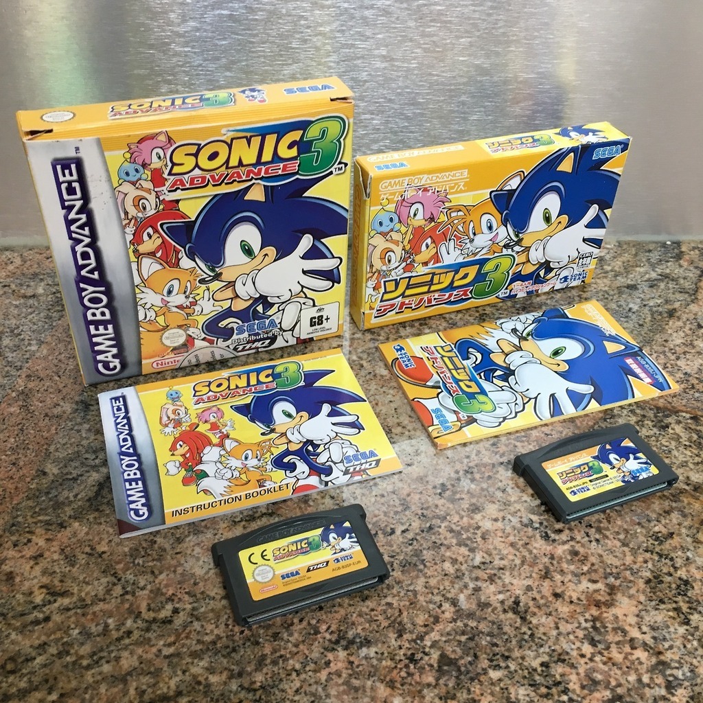 Game Boy Advance Sonic Advance 3 Box 