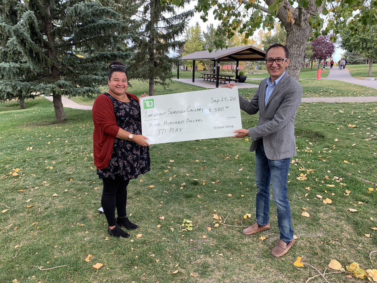 TD plays where kids play. Proud to contribute to Immigrant Services Calgary’s early childhood development programs through our TD Play. <a href="/MichelleMobarr2/">Michelle Mobarrez</a> <a href="/KariScarlett/">Kari Scarlett</a> @KuscheNada <a href="/robghazal/">Robert Ghazal</a>