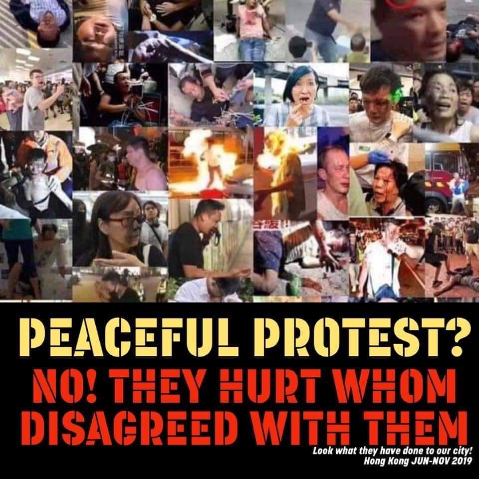 9. The protests began to look like terrorist attacks.The protestors used bows and arrows, incendiary flasks and homemade bombs against police.More innocent citizens were killed or burned by the protestors.All this made a great threat to the security of HongKong.