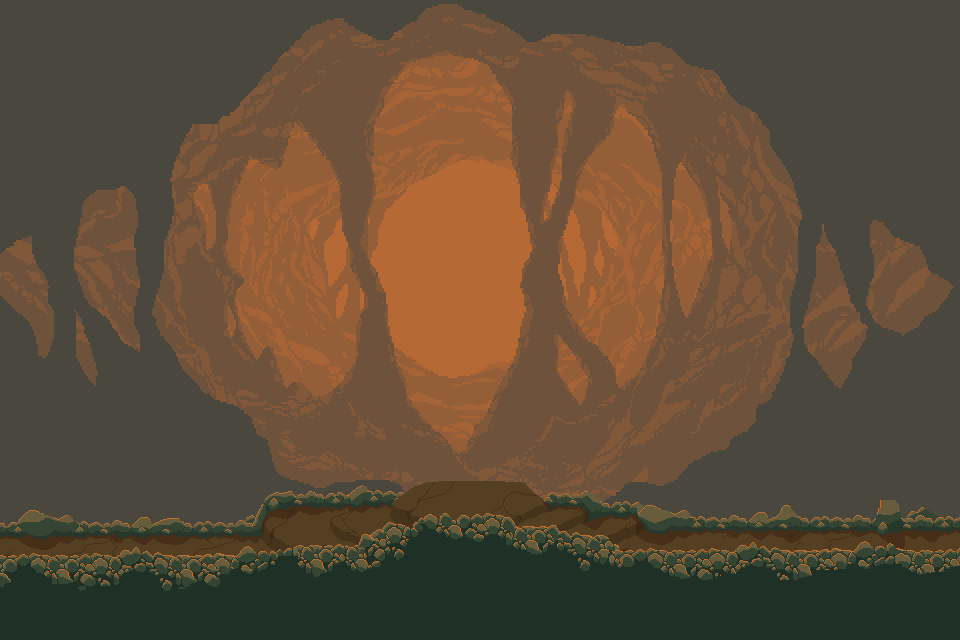 dansinadjan's tweet photo. Testing this backdrop against some ground. 🪨 #pixelart https://t.co/uncNxPfuTZ