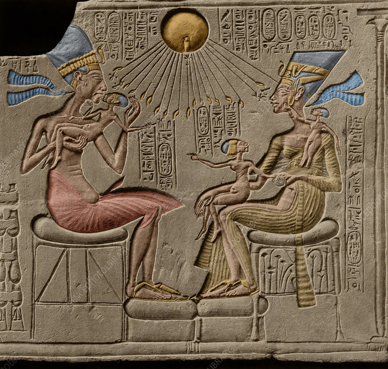 What Akhenaten showed to ppl was that like them,they were living life.Their large size seems to emphasize their "transformation when touched by the power of the Aten."(Ancient)But, people didn't buy into it. When Akhenaten died, Aten died w/ him & Amun Resumed.10/14