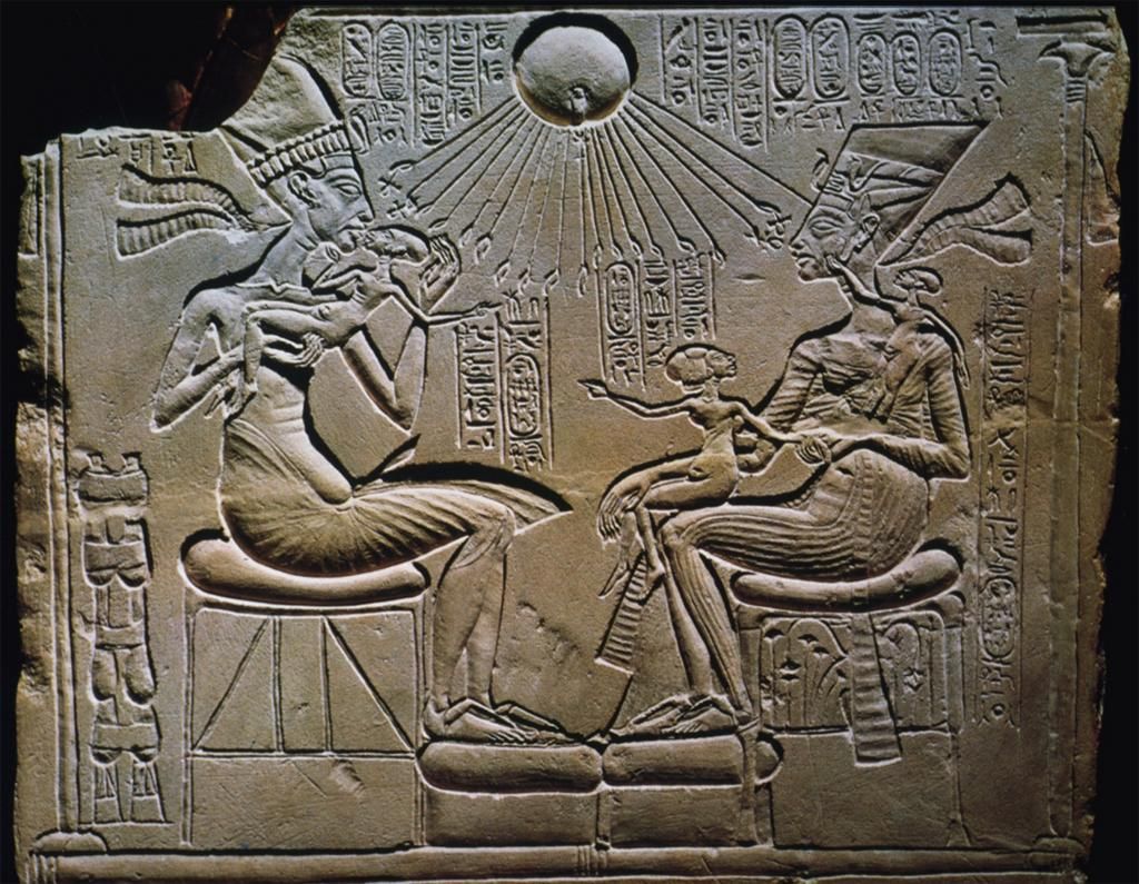 Egypt's art, b4 Akhenaten changed it, used to be static,frozen in time.As Amenhotep IV, he had militaristic looks in his art forms.Akhenaten's Amarna Art changed Egyptian Art, showed motion,filled w/ activity.BEST ex. of this is his stelae w/ Nefertiti..8/14
