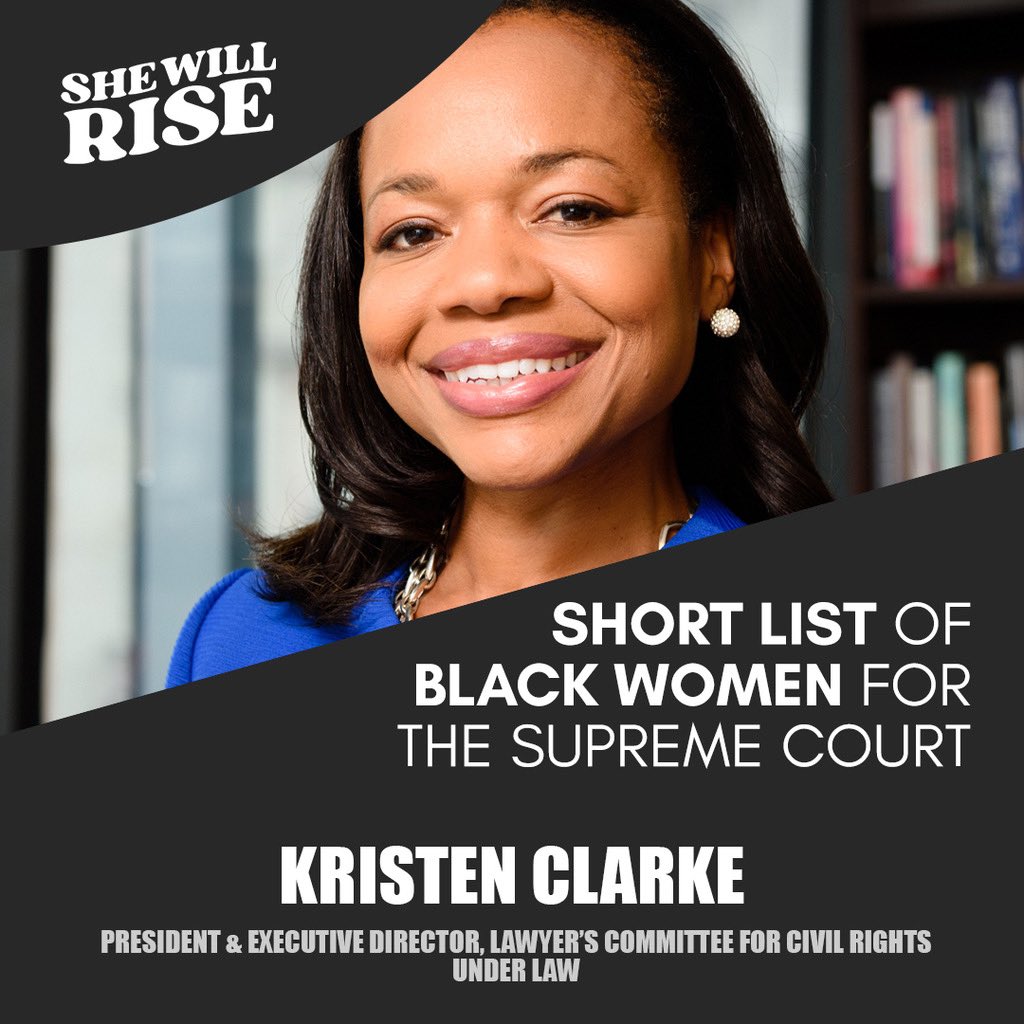 Kristen Clarke ( @KristenClarkeJD) leads the Lawyers’ Committee for Civil Rights Under Law, an organization aimed at securing equal justice for all through the law, with a particular focus on the inequalities confronting African Americans & other communities of color.  #SheWillRise