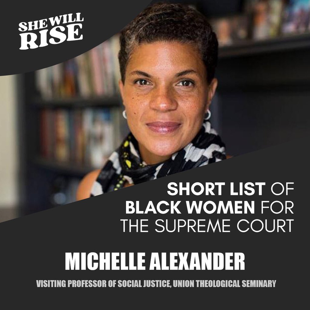 Michelle Alexander is the Visiting Professor of Social Justice at Union Theological Seminary in NYC. Her award-winning book, The New Jim Crow: Mass Incarceration in the Age of Colorblindness, sparked a national debate about the crisis of mass incarceration  #SheWillRise