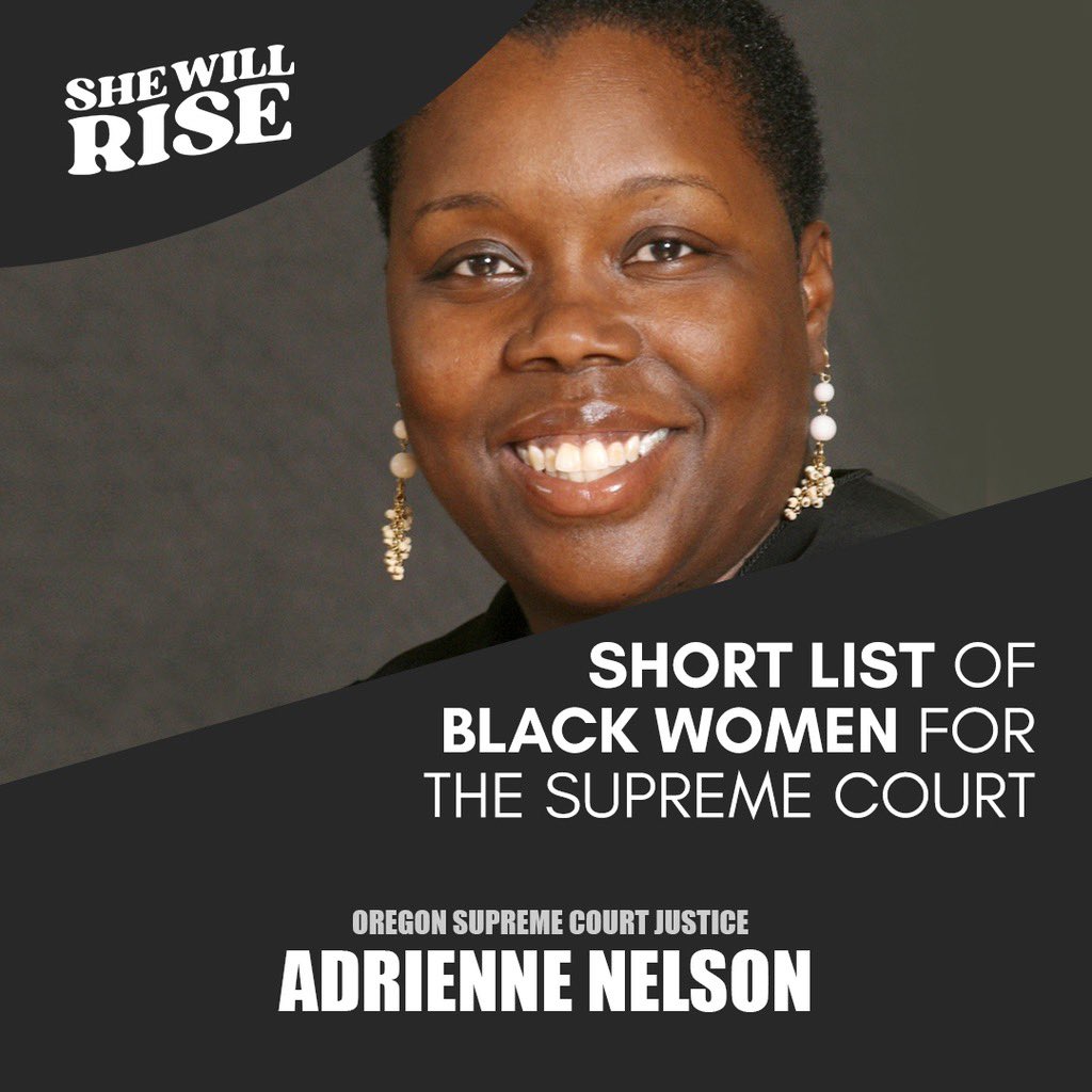 Justice Adrienne Nelson was the first African American in Oregon’s history to sit on the state’s highest court and on any appellate state court.Her election to a six-year term in November 2018 made her the first African American woman elected statewide in Oregon.  #SheWillRise