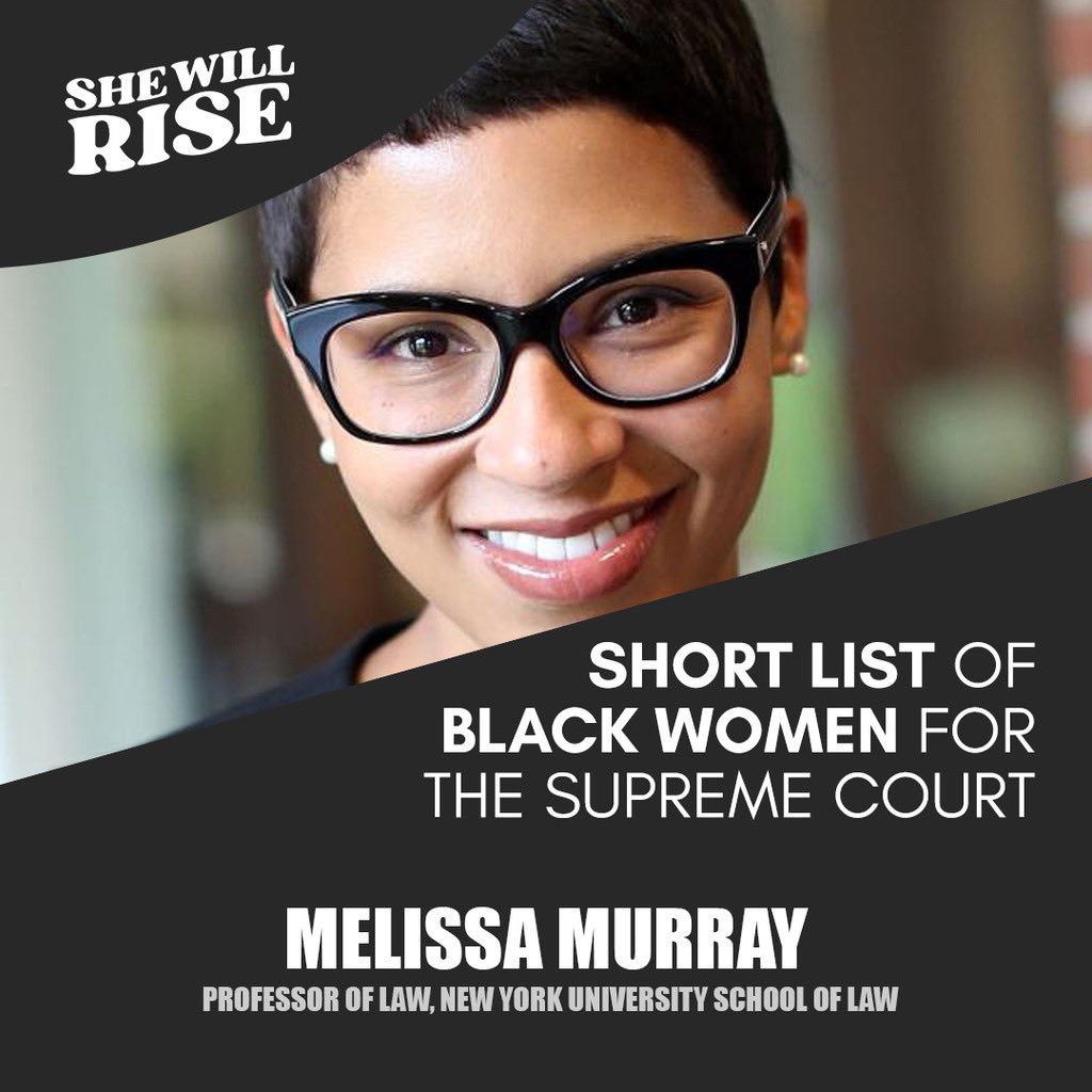 Melissa Murray ( @ProfMMurray) is the Frederick I. and Grace Stokes Professor of Law at NYU. Murray is a leading expert in family law, constitutional law, and reproductive rights and justice. #SheWillRise