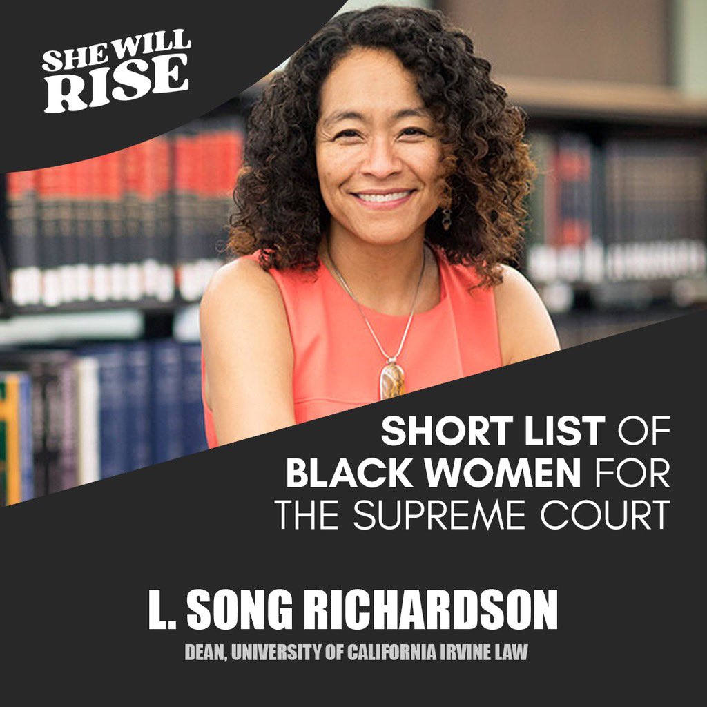 L. Song Richardson is Dean & Chancellor’s Prof of Law at the UC, Irvine School of Law w/ joint appointments in the Dept of Criminology, Law, & Society & in the Dept of Asian American StudiesAt the time of her appointment, she was the only woman of color to lead a top 30 school