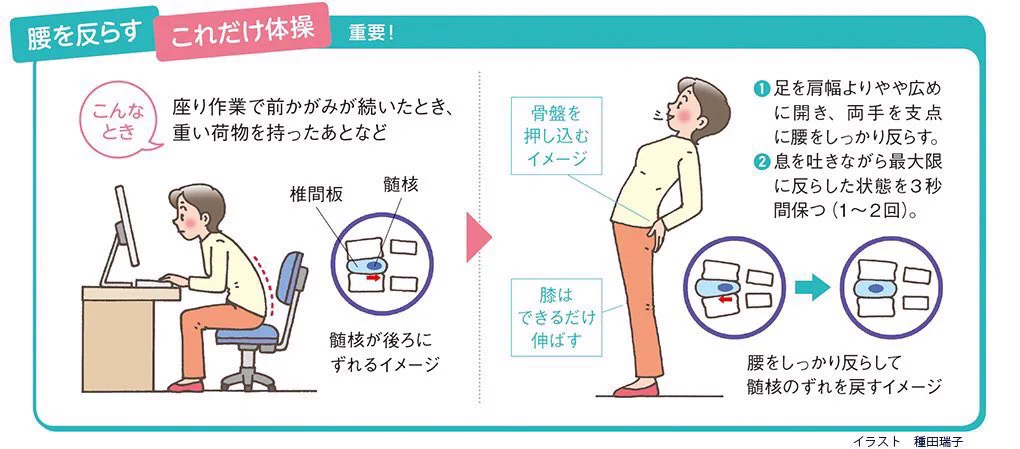 長時間前かがみの姿勢で座っていた時などに是非！腰痛がある人におすすめのストレッチ！