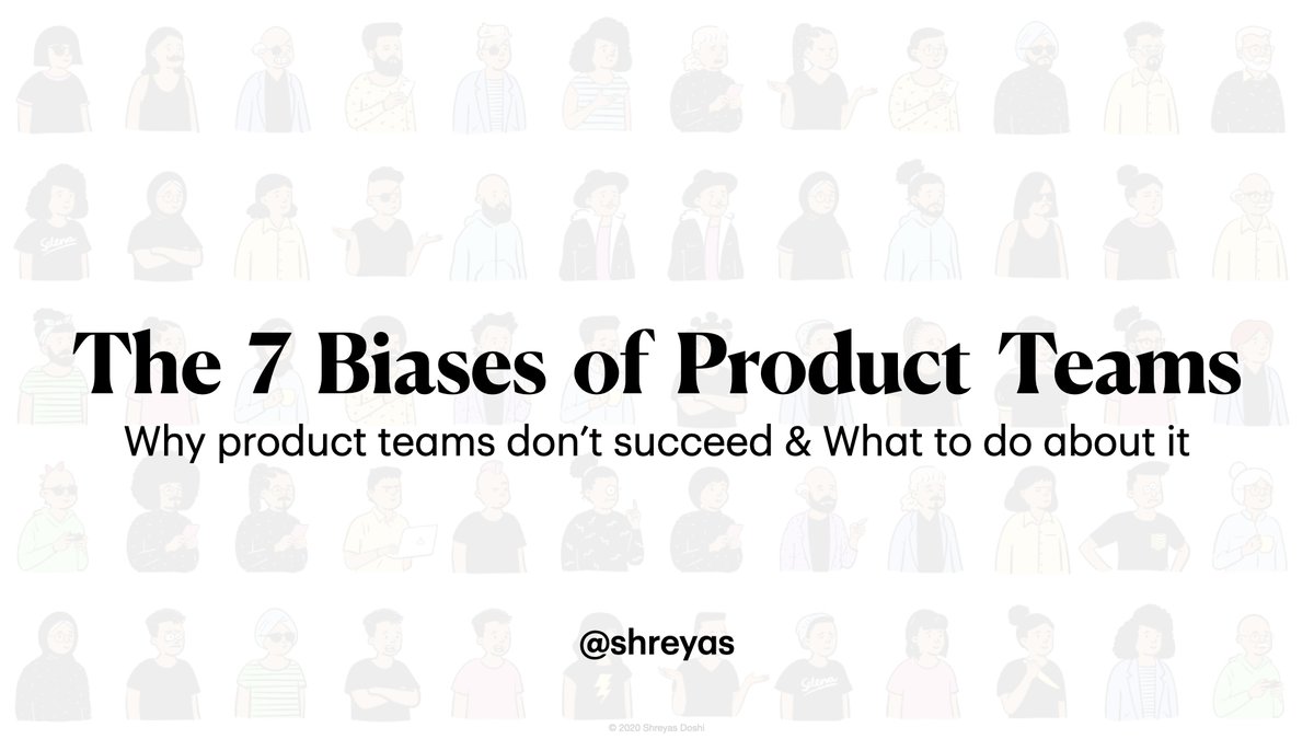 Product failure is expensive.And look around, it’s common.Why do products fail?Is it becos we can't build the product?NoIs it becos we launched it N weeks late?Almost neverSo what is it?The 7 Biases of Product teams, a very visual thread: