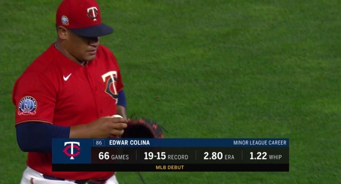 19,889th player in MLB history: Edwar Colina- signed w/ MIN in Sept. '15 out of Venezuela; didn't sign until he was 18; just an $8,000 signing bonus- great in A-ball in '18 - moved to bullpen late '19- up to 100 MPH as a starter w/ good SL- first #86 in Twins history