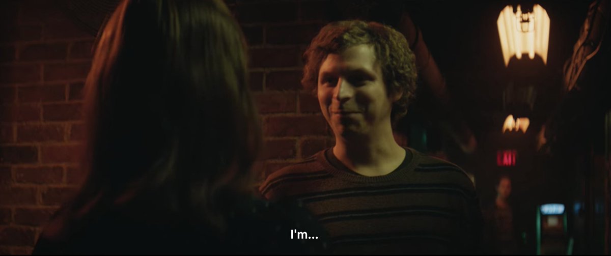 michael cera, playing "player x," is not not tobey maguire  #fridaynightmovieclub