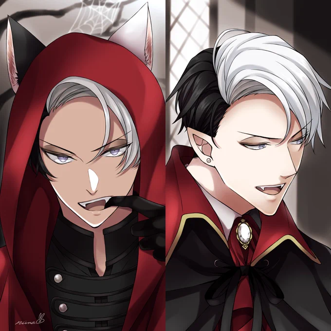 ハロウィンイベ…吸血鬼なクルーウェル先生とか狼男な先生とか来たらどうしよう(ただの願望)

#ツイステファンアート 