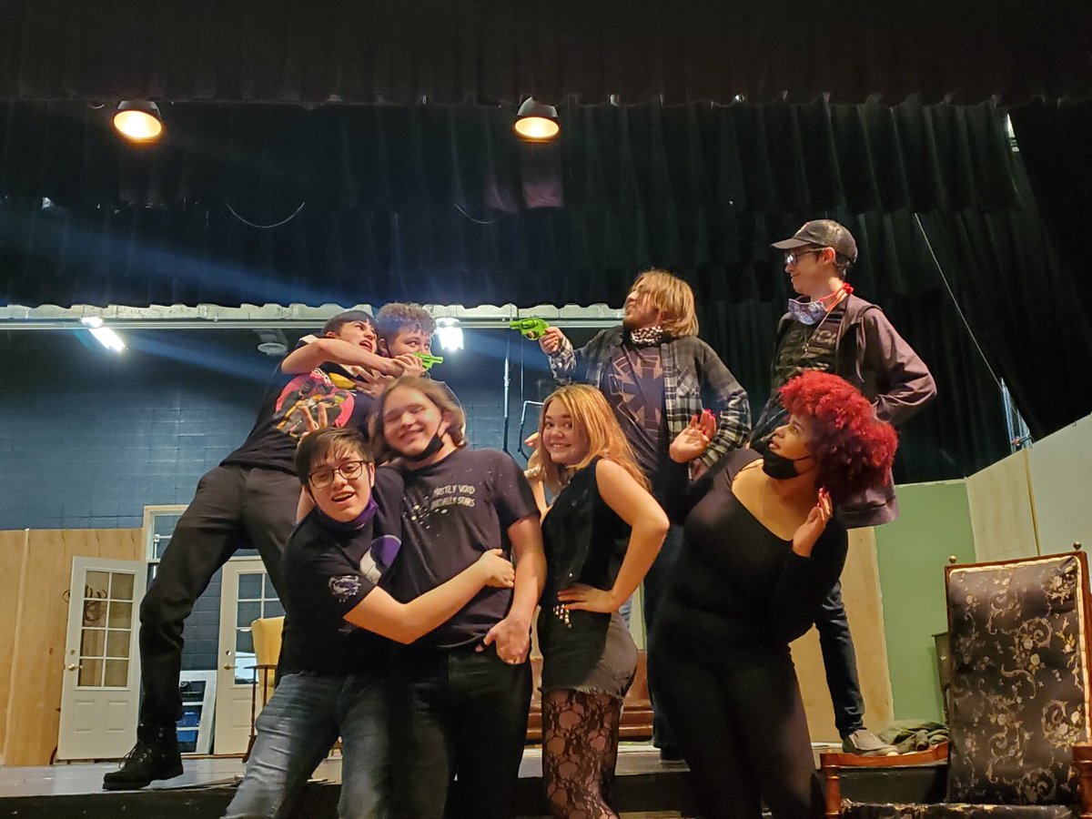 PHSPerforms's tweet image. Thespian seniors on senior black-out day!