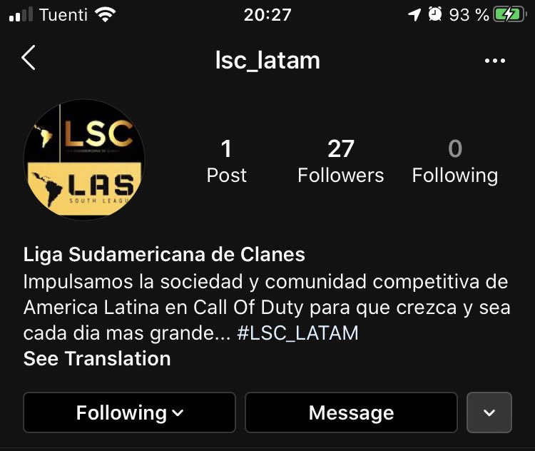 Pueden seguirnos en nuestro nuevo Instagram! Ahí vamos a estar publicando las actualizaciones y los matches a jugar!

<a href="/LSC_LATAM/">LIGA SUDAMERICANA de CLANES.</a>
