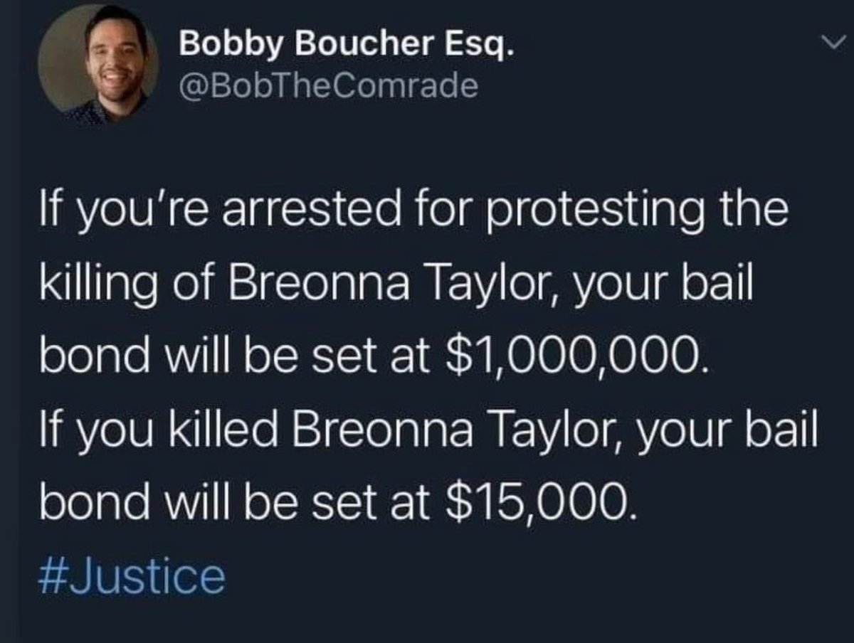 Just shameful. The logic what America has become is absolutely astonishing & outrageous! #JusticeForBreonnaTaylor #BreonnaTaylorMatters #LouisvilleProtest #VoteBlueLikeYourLifeDependsOnIt #VoteBlueDownBallot
