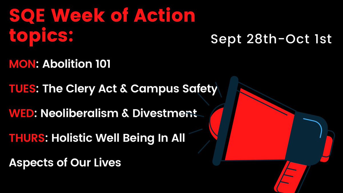 sqe_csusm's tweet photo. Join us next week for our WEEK OF ACTION to get #CopsOffCampus ! UPD are armed and militarized while students go homeless and hungry. It’s time for a new world, a new CSU. #FreeTheCSU https://t.co/Ga913Zxj98