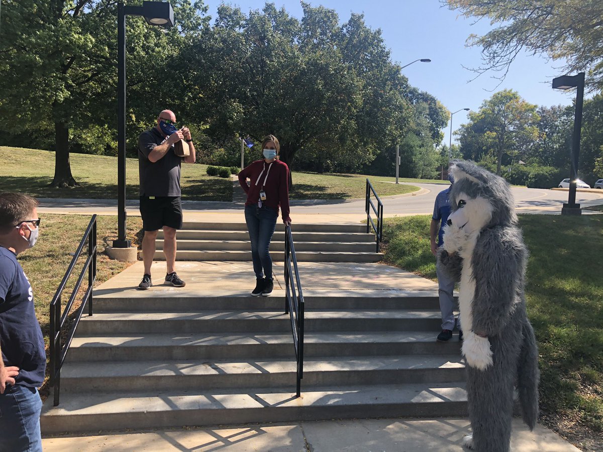 Some of Spirit’s <a href="/theSMSD/">SM School District</a> mascot friends stopped by to say hi today. We’ve got spirit!  What a fun surprise!  “We are not a team because we work together. We are a team because we respect, trust and care for each other.”