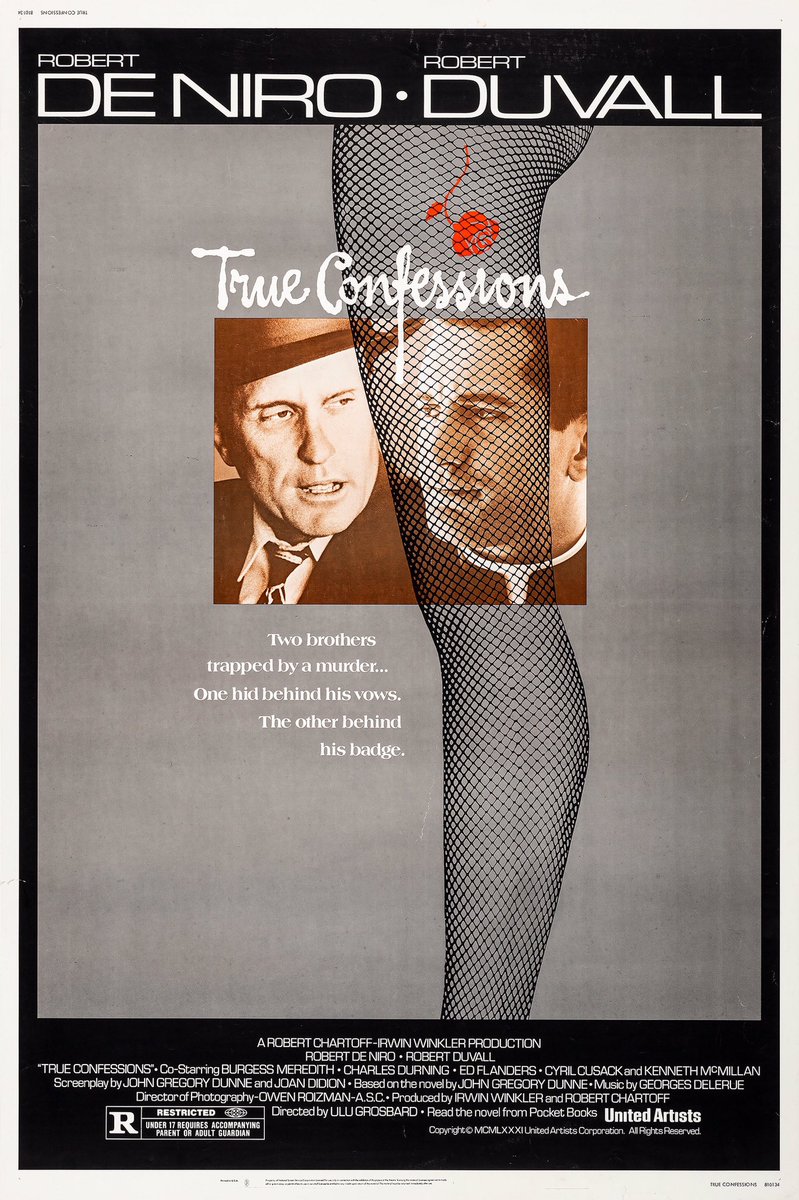 FilmNewsNos's tweet photo. 🎬MOVIE HISTORY: 39 years ago today, September 25, 1981, the movie ‘True Confessions’ opened in theaters!
#RobertDeNiro #RobertDuvall #CharlesDurning #CyrilCusack #BurgessMeredith #KennethMcMillan #EdFlanders #DanHedaya #RoseGregorio #JeanetteNolan https://t.co/Oh9eCeh8Qo