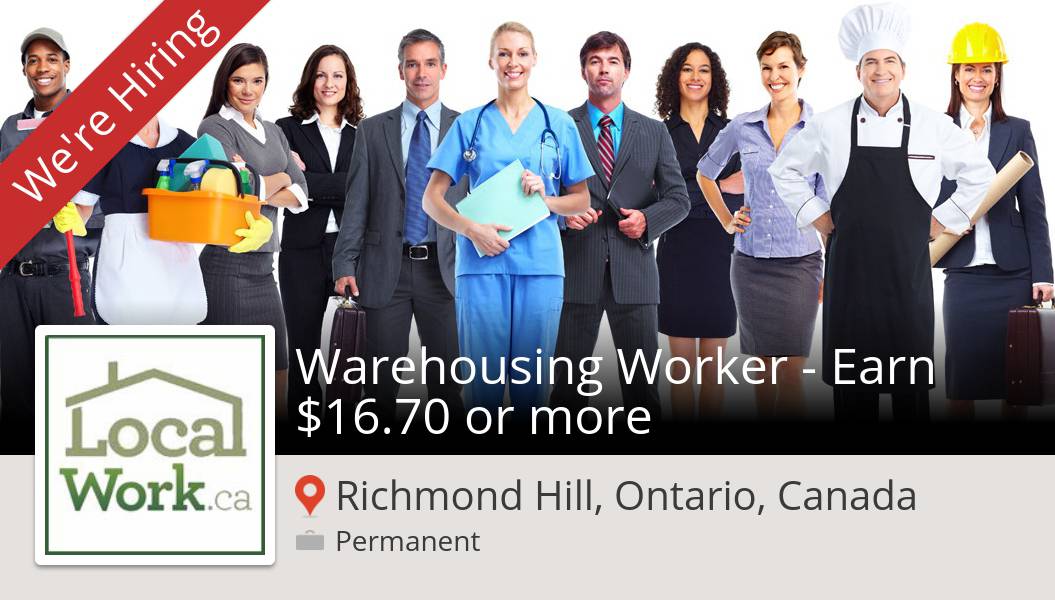 Apply now to work for #LocalWorkca as #Warehousing #Worker - Earn $16.70 or more! (#RichmondHill) #job https://t.co/yLTRrpEEpJ https://t.co/nFaYadq2oa