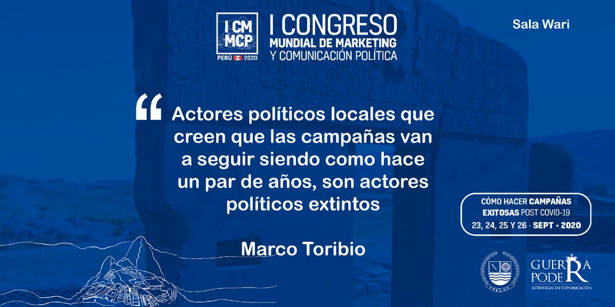 GuerrayPoder's tweet photo. ¡Ya está con nosotros en el tercer día del #ICMMCP!
🔴 Marco Toribio 🇲🇽 Politólogo con experiencia en estrategia, análisis, comunicación política y social media para gobiernos municipales y campañas electorales.
#IMMCP
@GuerrayPoder @IPECOP https://t.co/a1m1MrvGog