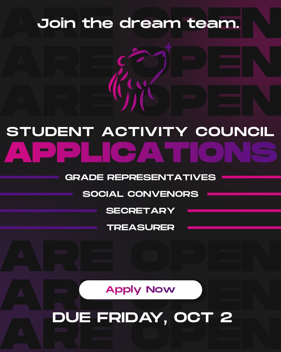 Hey HB! Join the dream team! Apply to be part of Harold Brathwaite's Student Activity Council for the 2020-2021 school year forms.gle/tJEBNgNkAcrW7r…

Questions? DM us!