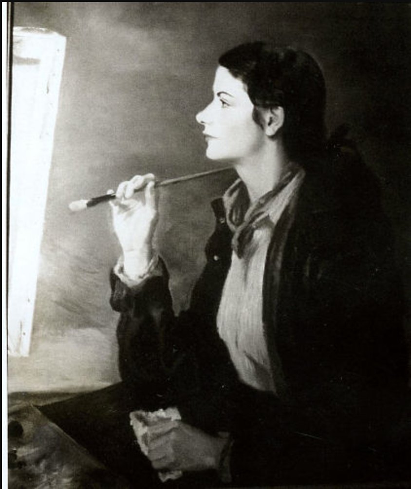 Helen Sawyer Farnsworth by Jerry Farnsworth, 1938 @smithsonian A thread of painters at work.