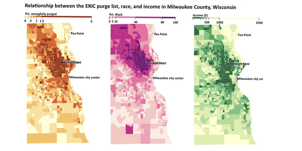  #WisconsinPurgeList: There's measurable bias against voters of color and low-income voters, and evidence of bias against young and student voters.  http://gregpalast.com/report-wisconsin-movers-voter-purge-list-errors/