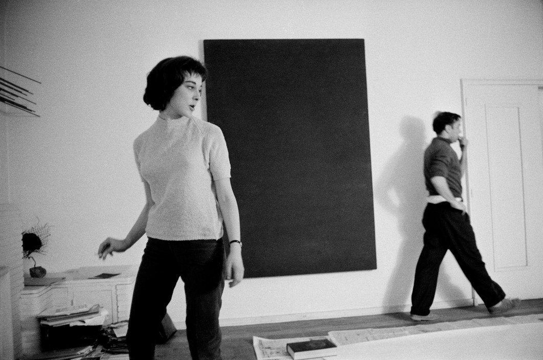 Yves Klein with his assistant at his studio in Rue Campagne Premiere, ParisPhoto: Rene Burri, 1961