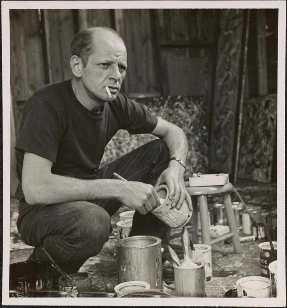 Jackson Pollock by Rudy Burckhardt, 1950 @smithsonian  @ArchivesAmerArt