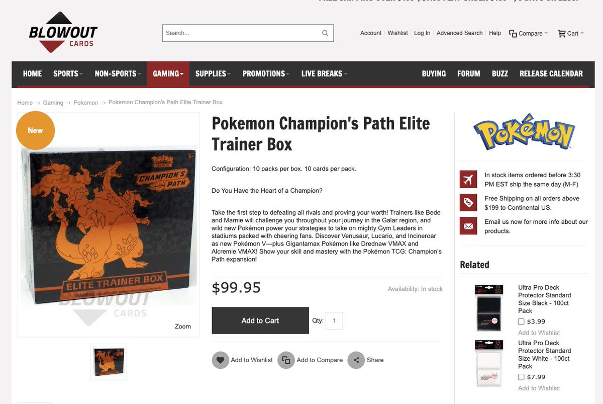 foreverLFC's tweet image. wow @blowoutcards  is already charging us DOUBLE for a product that was released today. they most likely buy directly from the manufacturer and selling to us at secondary market prices. 

absolute scumbag behavior.