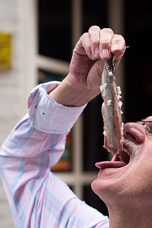 And yes, we cloggies love eating raw herring, like this, not cooked, boiled, fried.Some ancestor once, probably Dutch ;) thought to try raw fish, or maybe was just too impatient to wait for it to be cooked.