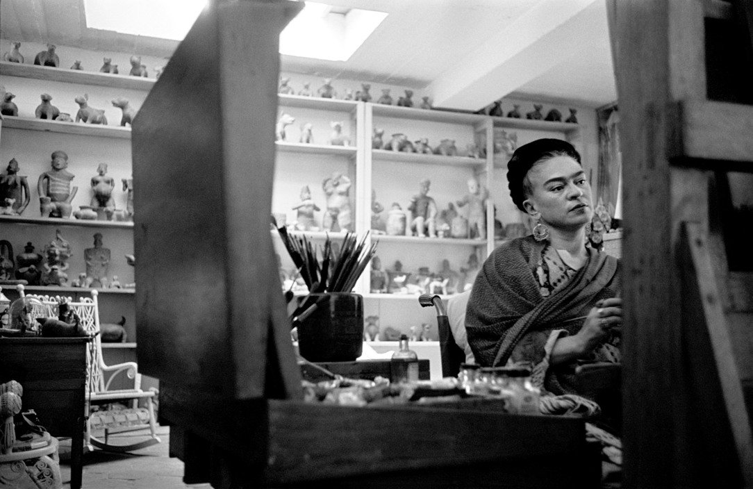 Frida Kahlo by Werner BischofMexico City, 1954"I paint self-portraits because I am so often alone, because I am the person I know best."