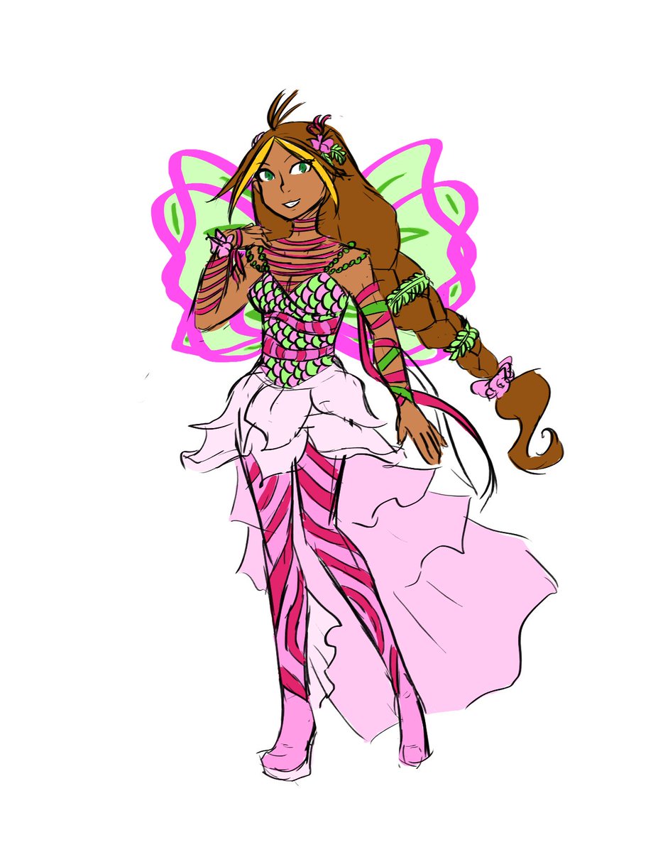 Every time Flora's main color edges more towards green than pink I lose it