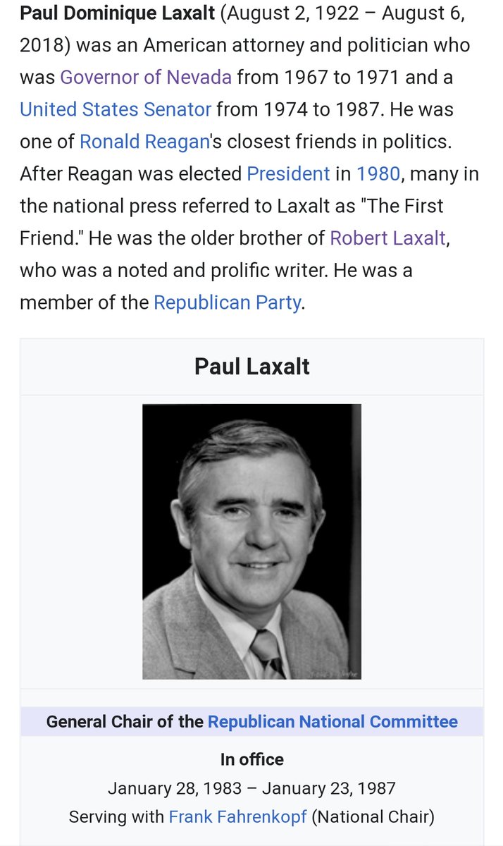 Laxalt was born on August 2, 1922 in Reno, Nevada. He was the son of  #Basque parents, Therese (Alpetche)and Dominique Laxalt, who emigrated to the United States in the early 1900s from their homeland in the  #FrenchPyrenees.