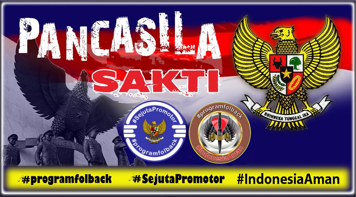 OPEN PROMOTE SERENTAK #programfolback
#SejutaPromotor 
#AntiRasisme 
#IndonesiaAman

Follow 👉 <a href="/27Gix/">Gix_ 27</a> 📝SPD27

Ijin :
<a href="/TheArieAir/">Arie Dirgantara</a>
@tjhinfar21
<a href="/MARV3LLL/">𝓛𝓸𝓾𝓲𝓼 🇲🇨</a>
<a href="/futoday_/">futoday</a> 
<a href="/wiwikherma/">Wiwik Hermawati</a>
<a href="/silentreadeer/">Evan Bastian</a>
@kianinara1

Rep :
Jiwaku Bersama Pancasila Sakti #programfolback

RT &amp; ❤