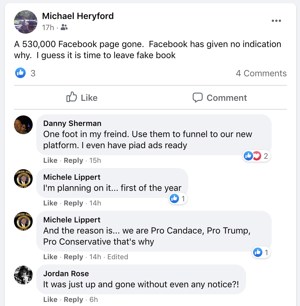 5/ As of Sept. 22, Danny Sherman, the creator of the Candace Owens fan group said in a comment that he had paid advertising “ready” and the plan is to “funnel” people to “our new platform.”