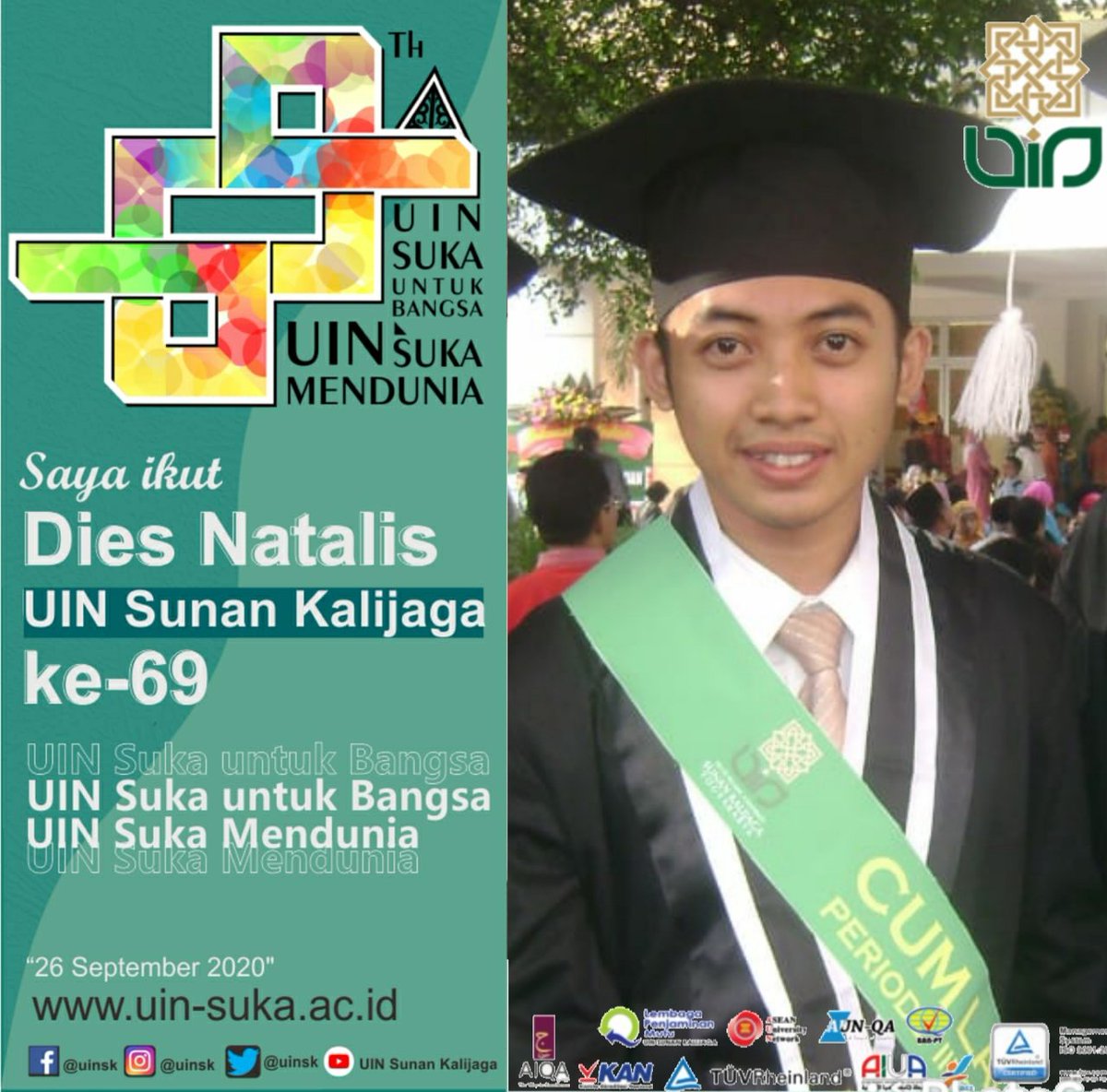 Dies Natalis UIN Sunan Kalijaga Yogyakarta ke-69.

#uinsuka #uinsunankalijaga #uinjogja #uinyogyakarta #uinsunankalijagayogyakarta #diesnataliske69 #diesnatalis2020