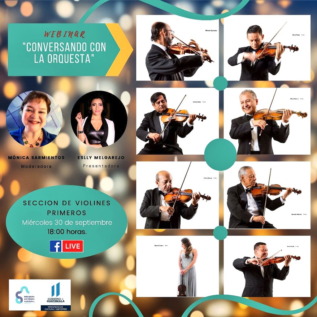 OSNGuate's tweet photo. #ConversandoOSN
"Conversando con la Orquesta" se titulan los Webinars que transmitirémos por FacebookLive iniciarémos con el registro de #ViolinesPrimeros
🗓30 de sep
⏰18hrs
#ConoceatuOrquesta
@Sarmientowsky @EMelgarejo_gt @alviolino85 @rossma24 @AlfredoQuezada3
@McdGuate https://t.co/Uxd4SdphoN