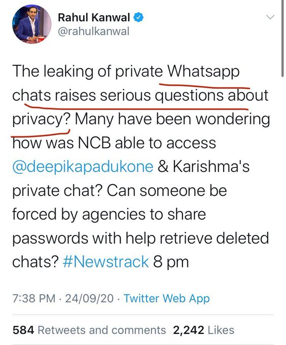  #YeBhaaratKePatrakaarSome WhatsApp chats should be leaked and stories done on them, while some WhatsApp chats are strictly private!Samjhe kya?